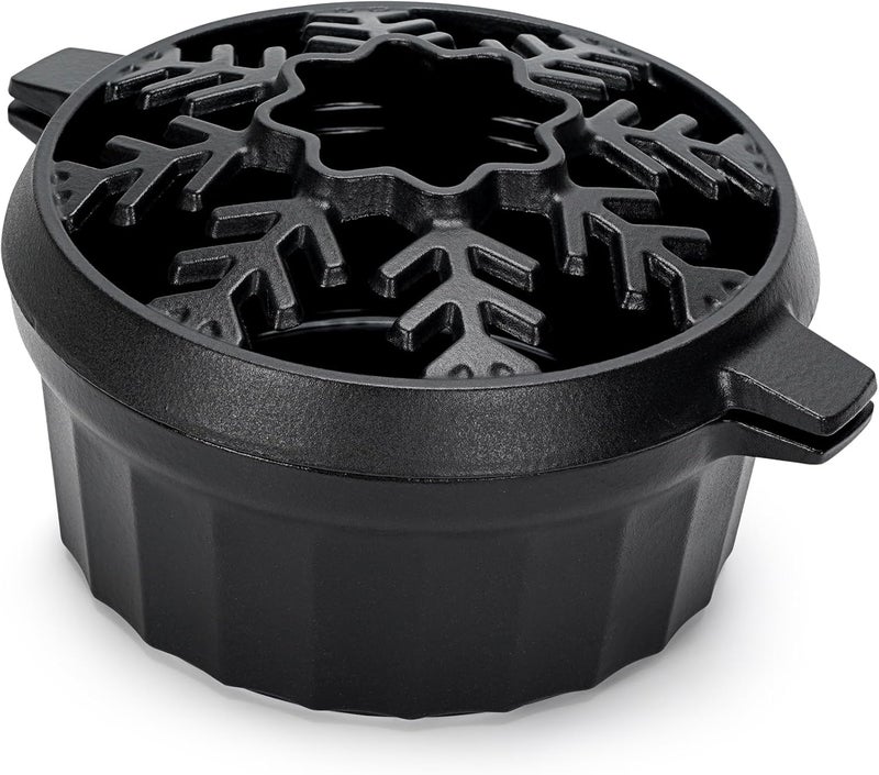 WILLOW WEAVE Cast Iron Wood Stove Steamer 2.5 Quart with Large Opening Top - Flake Black - Image 1